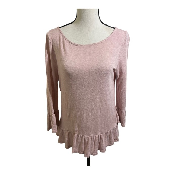 Boden womens linen tunic babydoll pink size Small blouse. Bell sleeves. Small - Picture 3 of 10